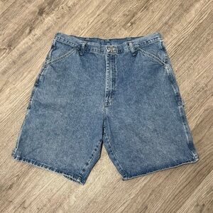 Wrangler Denim Carpenter Utility Shorts Men Size 36 Dad Jorts Jeans